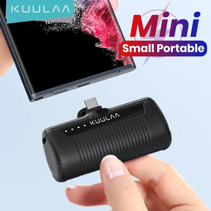 KUULAA Mini Power Bank 4500mAh - Portable Charger for iPhone 16 15 14 13 Pro Max & Samsung/Xiaomi - External Battery PowerBank - CONGATON