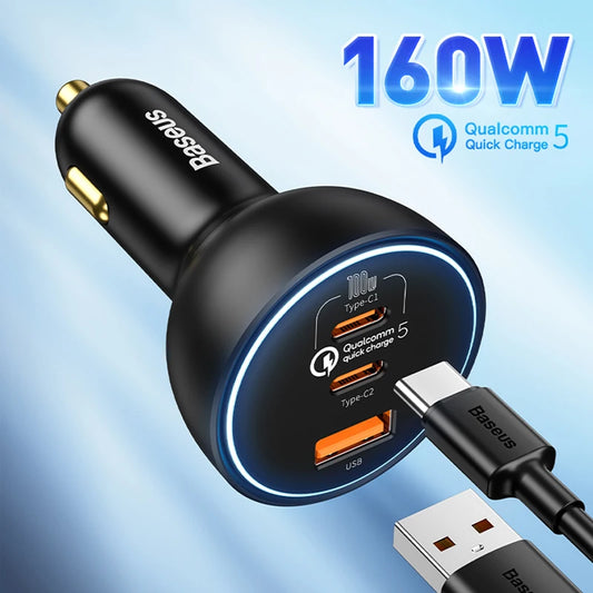 Baseus 160W Car Charger QC 5.0