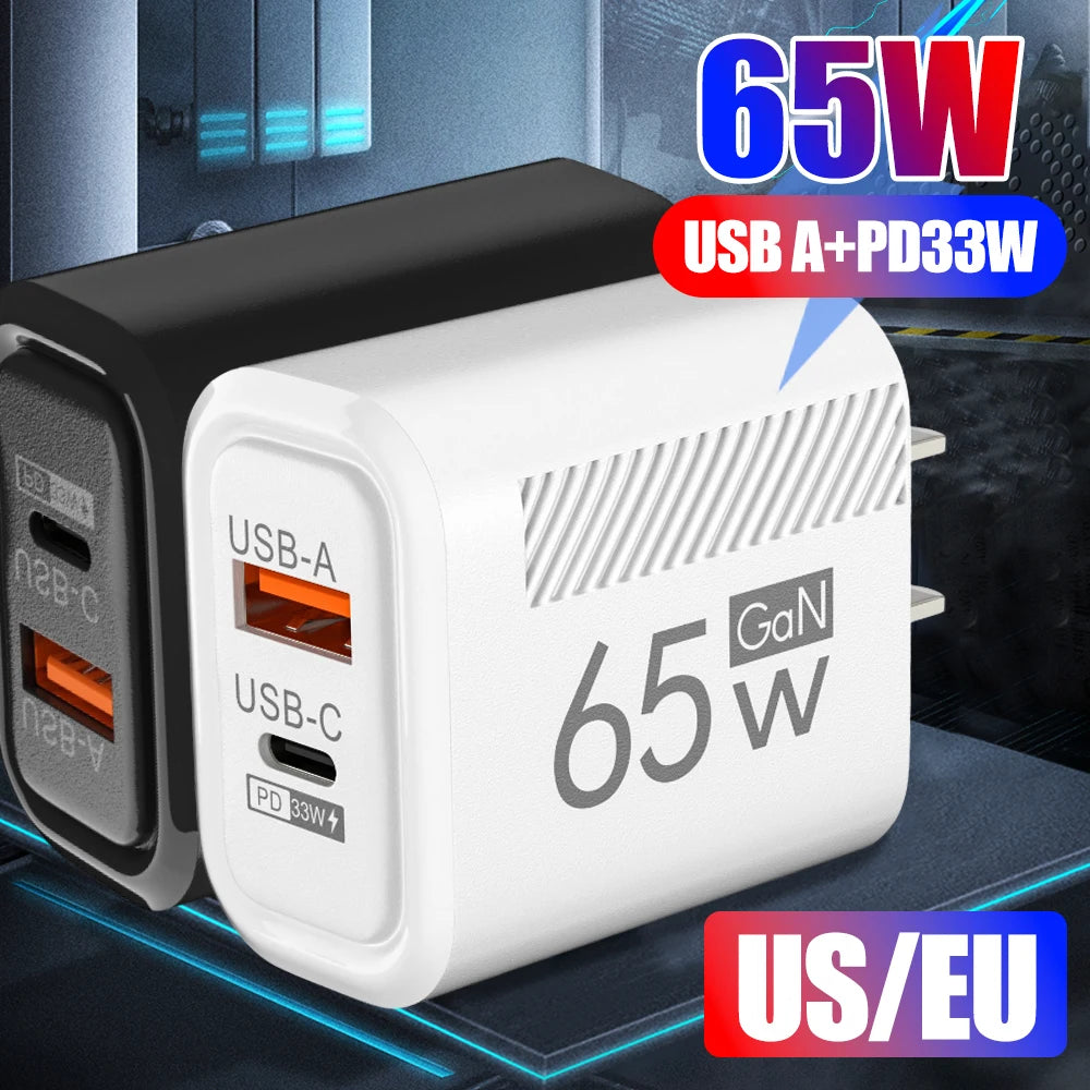 65W GaN USB C Charger Fast Charging