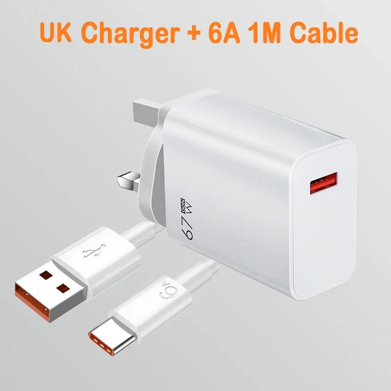 For Xiaomi 67W USB Super Fast Charger