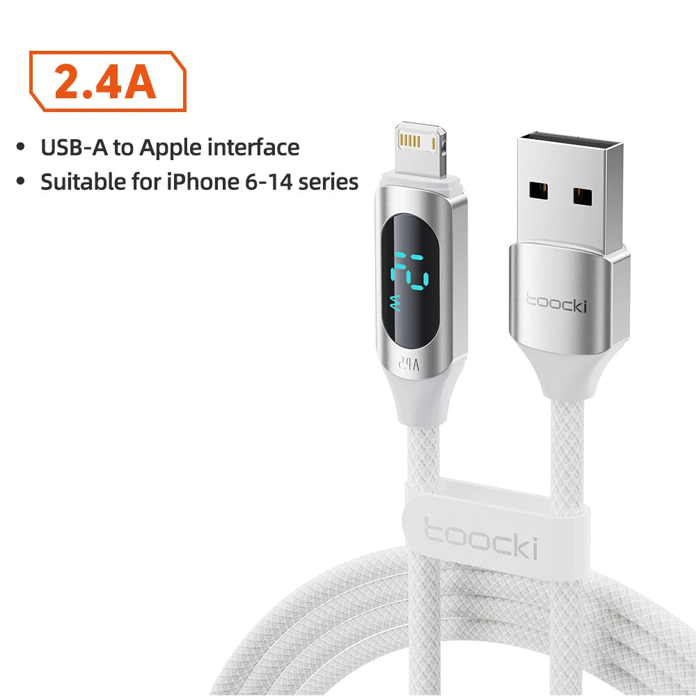 Toocki USB C To Lightning Cable For iPhone 14 13 12 Pro Max X 8 Plus PD 20W Fast Charger Type-c to Lightning Data Cord For iPad - CONGATON