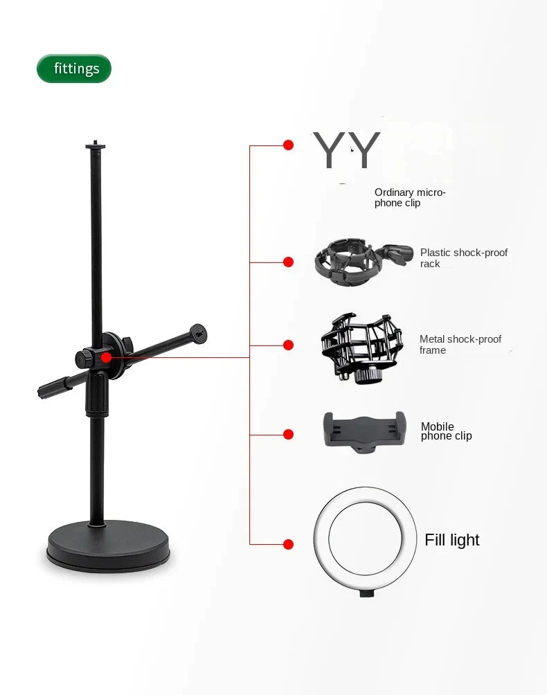 Overhead Tripod with Ring Light Table