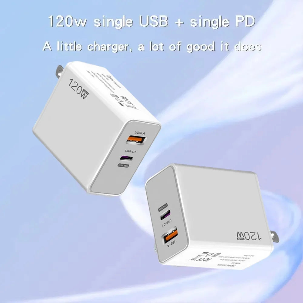 USB 120W Fast Charger Quick Charge