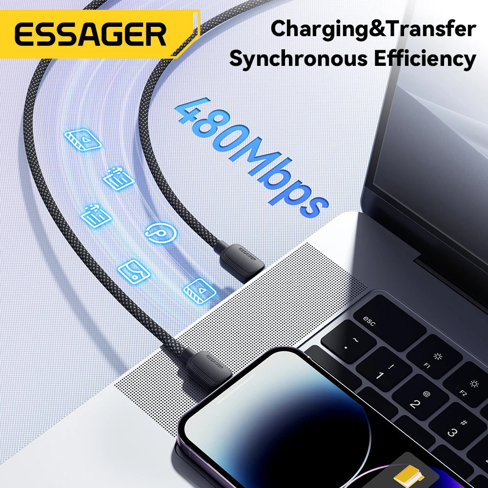 Essager USB Type C Cable For iPhone 14 13 12 11 Pro Max XS PD 20W Fast Charger USB C To Lightning 29W Wire Cord For iPad Macbook - CONGATON