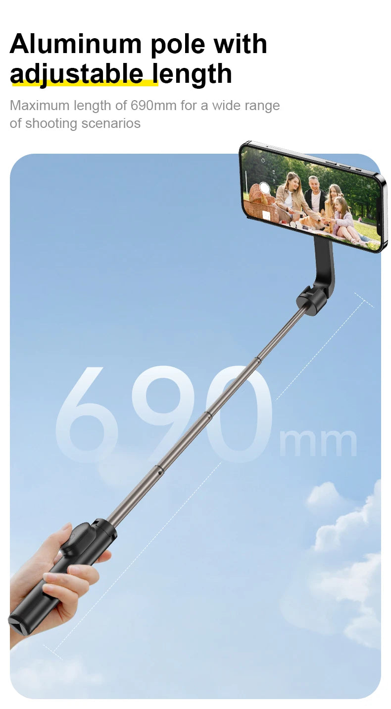 TELESIN Magnetic Selfie Stick Tripod with Remote