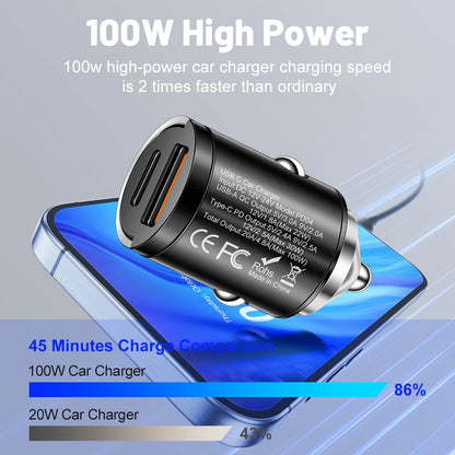 100W PD Car Charger USB Type C