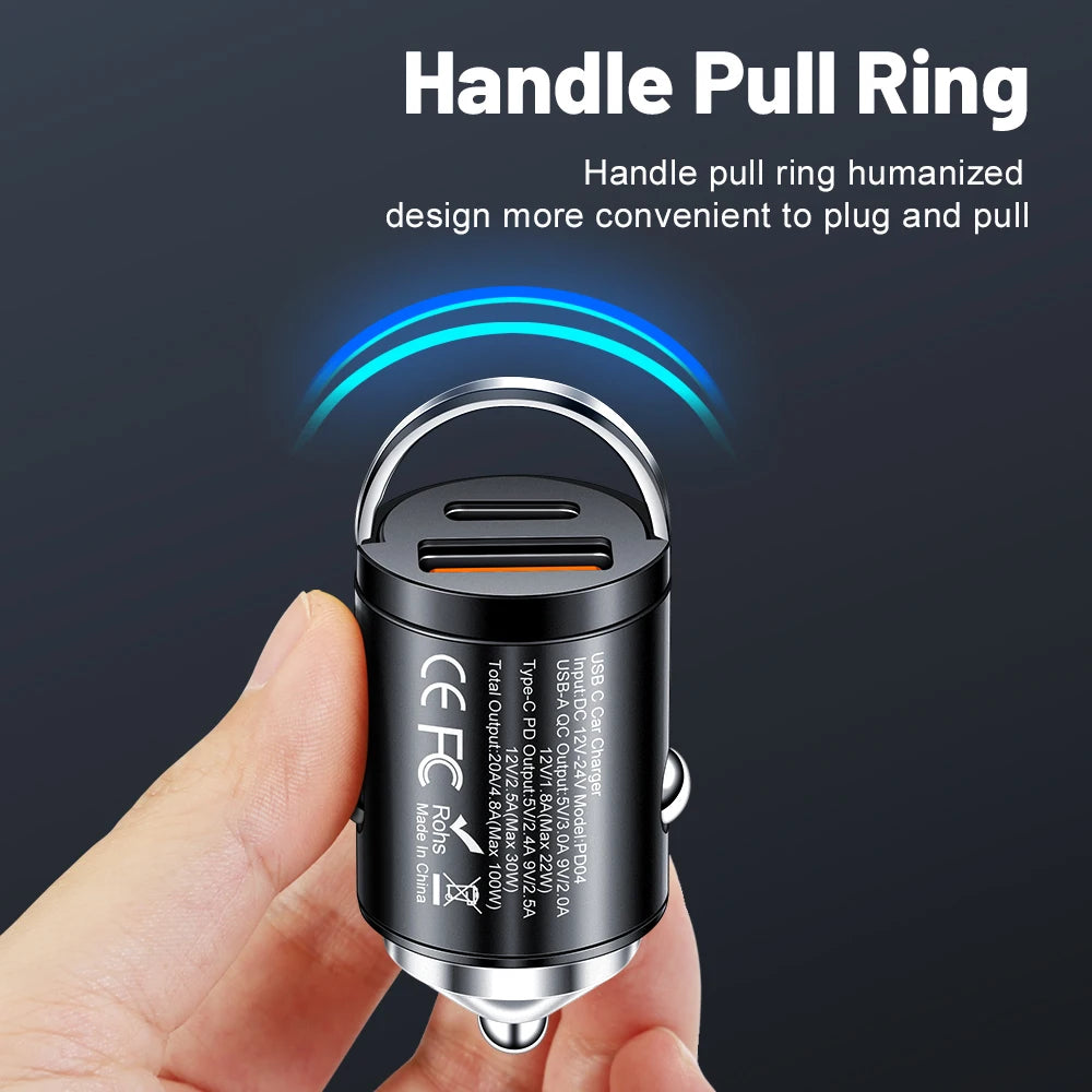 100W PD Car Charger USB Type C