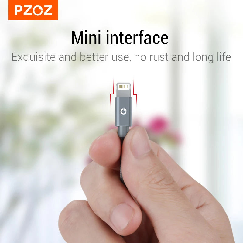 PZOZ Usb Cable For iphone cable 14 13 12 11 pro max Xs Xr X SE 8 7 6s plus ipad air mini fast charging cable For iphone charger - CONGATON