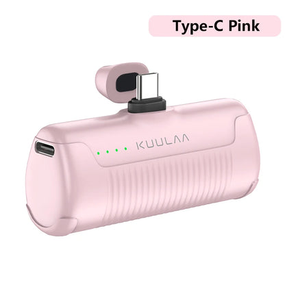 KUULAA Mini Power Bank 4500mAh - Portable Charger for iPhone 16 15 14 13 Pro Max & Samsung/Xiaomi - External Battery PowerBank - CONGATON