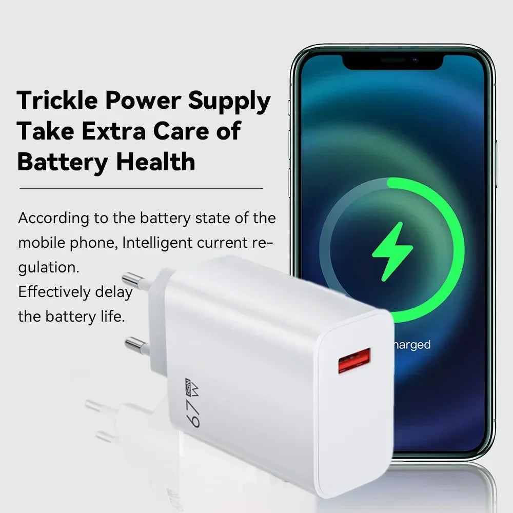 For Xiaomi 67W USB Super Fast Charger