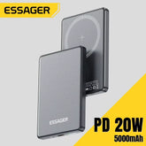 Essager Thin Wireless Power Bank Magnetic 20W 5000mAh - CONGATON