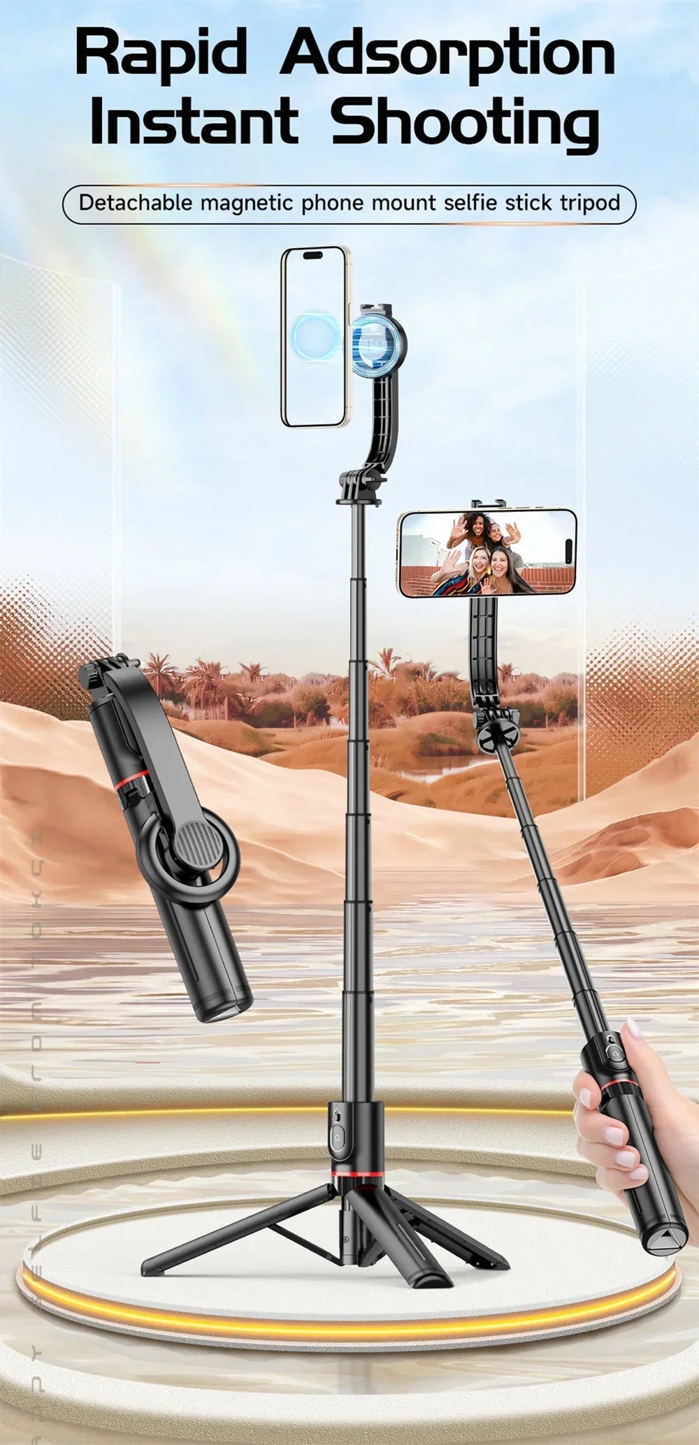 Magnetic Mini Extendable Selfie Stick