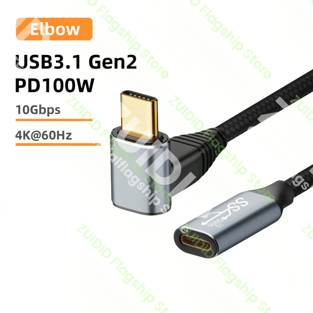 USB C to USB Type C 3.1 Gen2 10Gbps Thunderbolt 3 4K@60Hz Cable PD100W 5A Fast Charging Cable For MacBook Pro Steam Deck Samsung - CONGATON