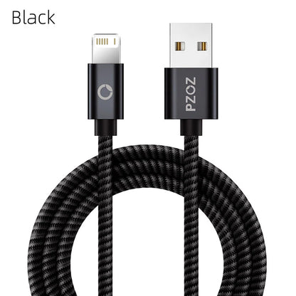 PZOZ Usb Cable For iphone cable 14 13 12 11 pro max Xs Xr X SE 8 7 6s plus ipad air mini fast charging cable For iphone charger - CONGATON