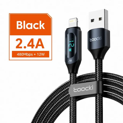 Toocki USB C To Lightning Cable For iPhone 14 13 12 Pro Max X 8 Plus PD 20W Fast Charger Type-c to Lightning Data Cord For iPad - CONGATON