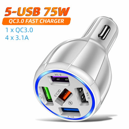 AIXXCO 3 Ports USB Car Charger