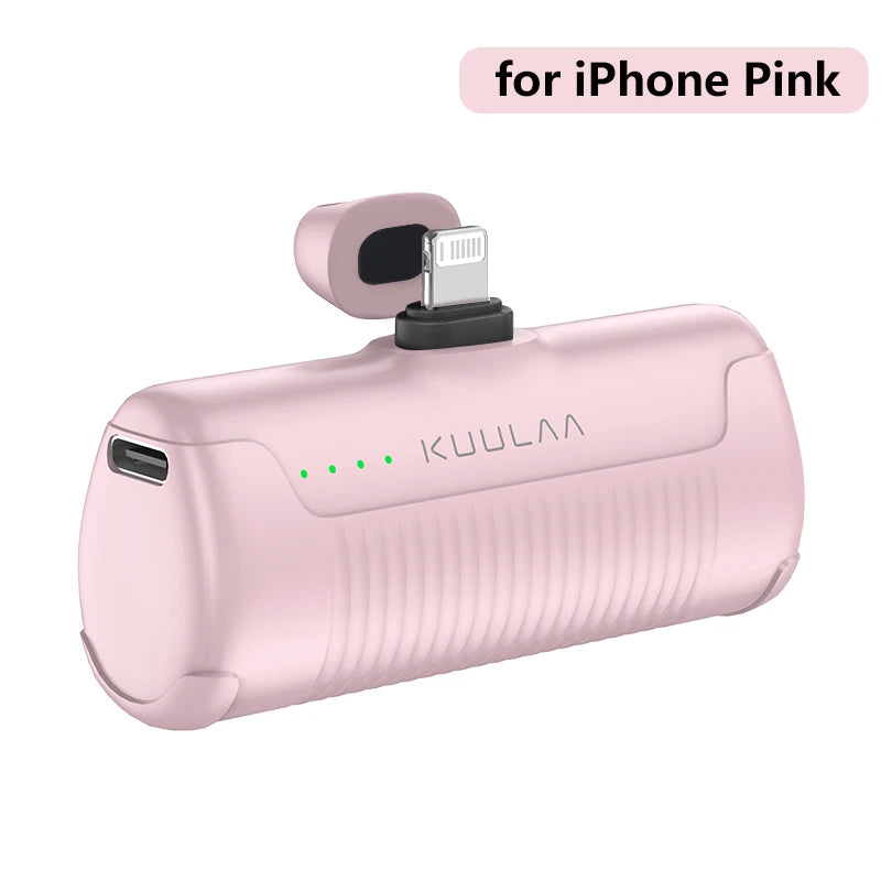 KUULAA Mini Power Bank 4500mAh - Portable Charger for iPhone 16 15 14 13 Pro Max & Samsung/Xiaomi - External Battery PowerBank - CONGATON