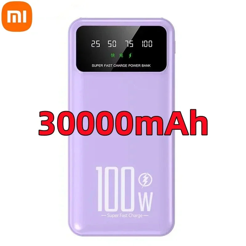 Xiaomi 50000mAh High Capacity 100W Fast Charging Power Bank Portable Charger Battery Pack Powerbank for iPhone Huawei Samsung - CONGATON