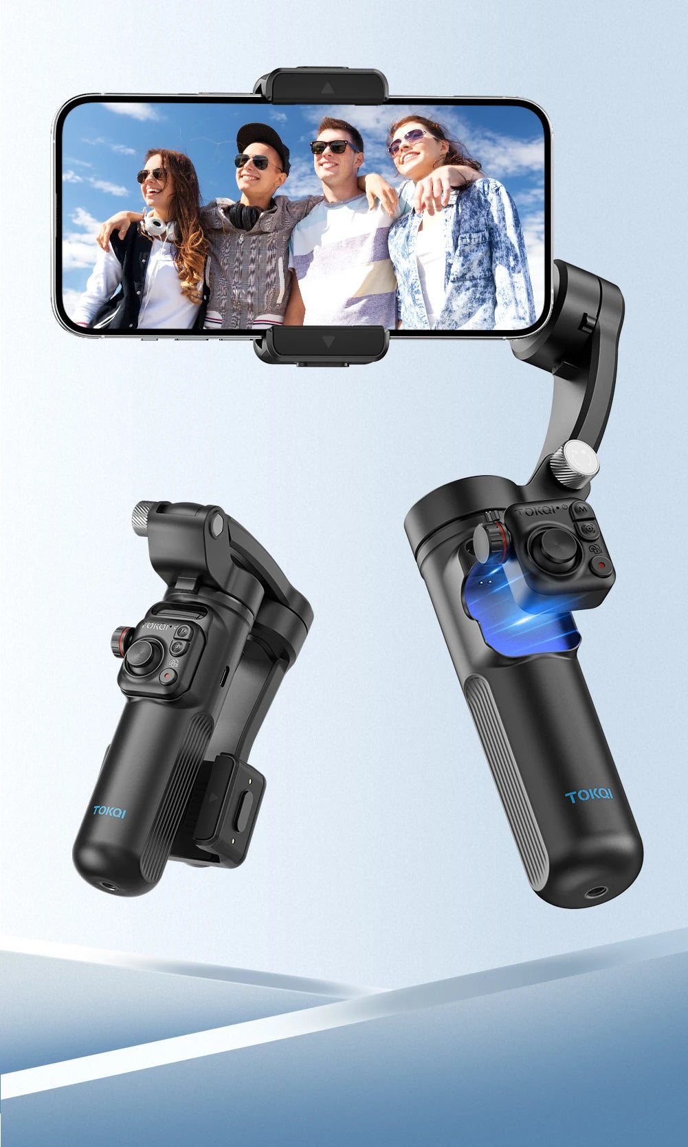 Handheld 3-Axis Gimbal Phone Holder Anti Shake