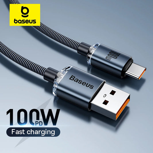 Baseus 6A USB Type C Cable For Realme Huawei P40 Pro 66W Fast Charging Wire USB-C Charger Data Cord For Samsung Oneplus Poco F3 - CONGATON