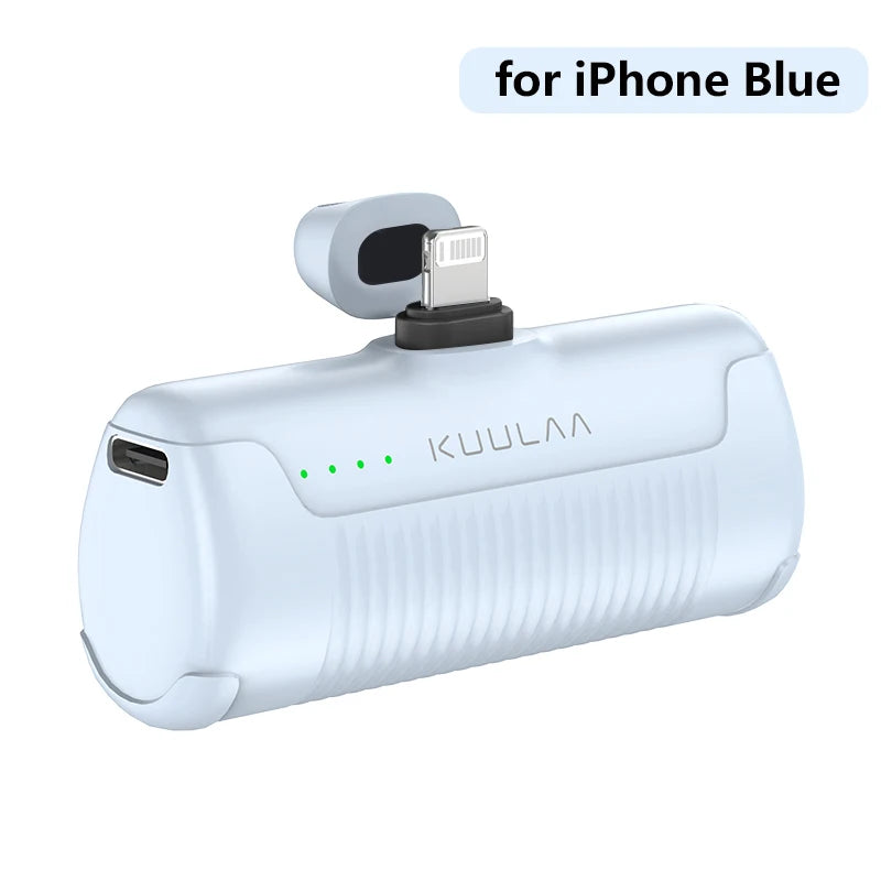 KUULAA Mini Power Bank 4500mAh - Portable Charger for iPhone 16 15 14 13 Pro Max & Samsung/Xiaomi - External Battery PowerBank - CONGATON