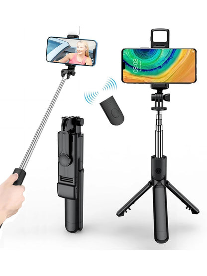 3In1 Bluetooth Wireless Selfie Tripod With Fill Light