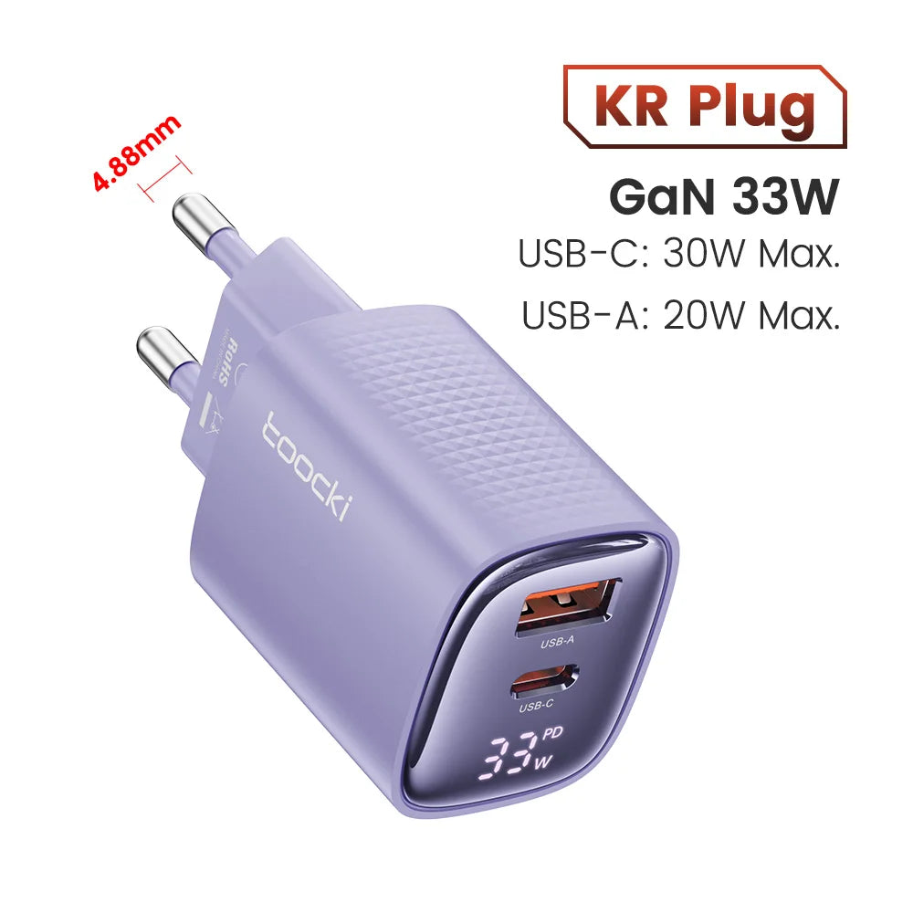 Toocki 33W GaN USB C Charger