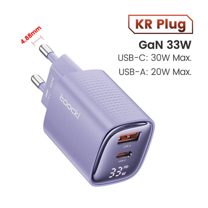 Toocki 33W GaN USB C Charger