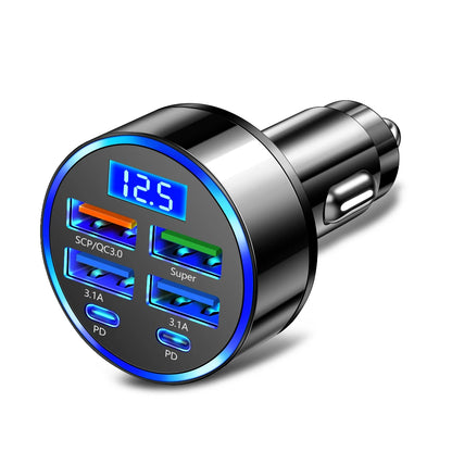 100W 6/8 Ports Car Charger Fast Charging