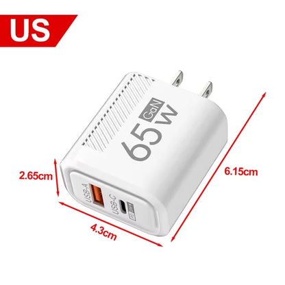 65W GaN USB C Charger Fast Charging