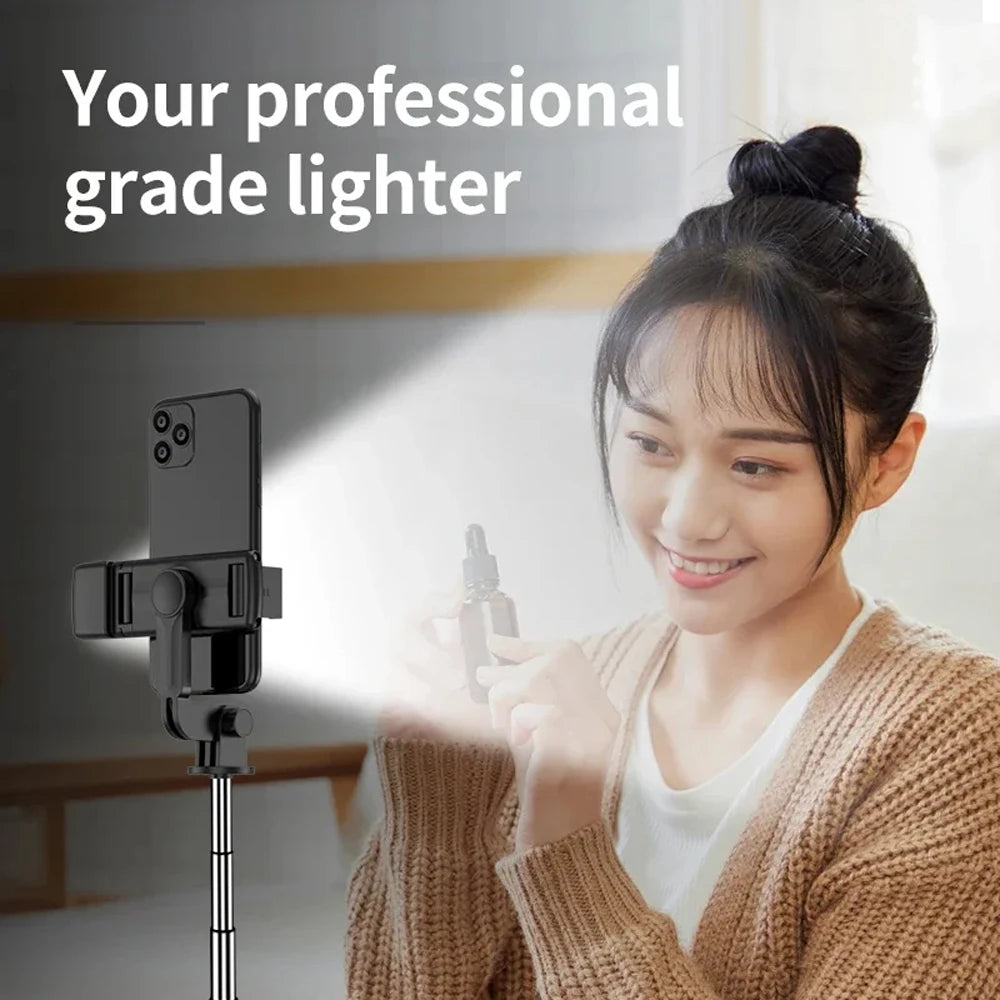 3In1 Bluetooth Wireless Selfie Tripod With Fill Light