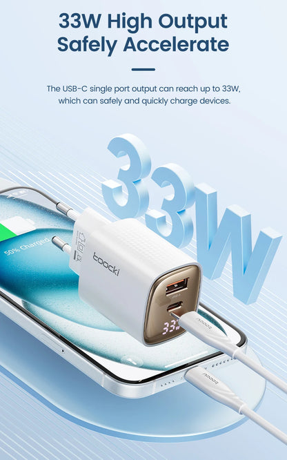 Toocki 33W GaN USB C Charger