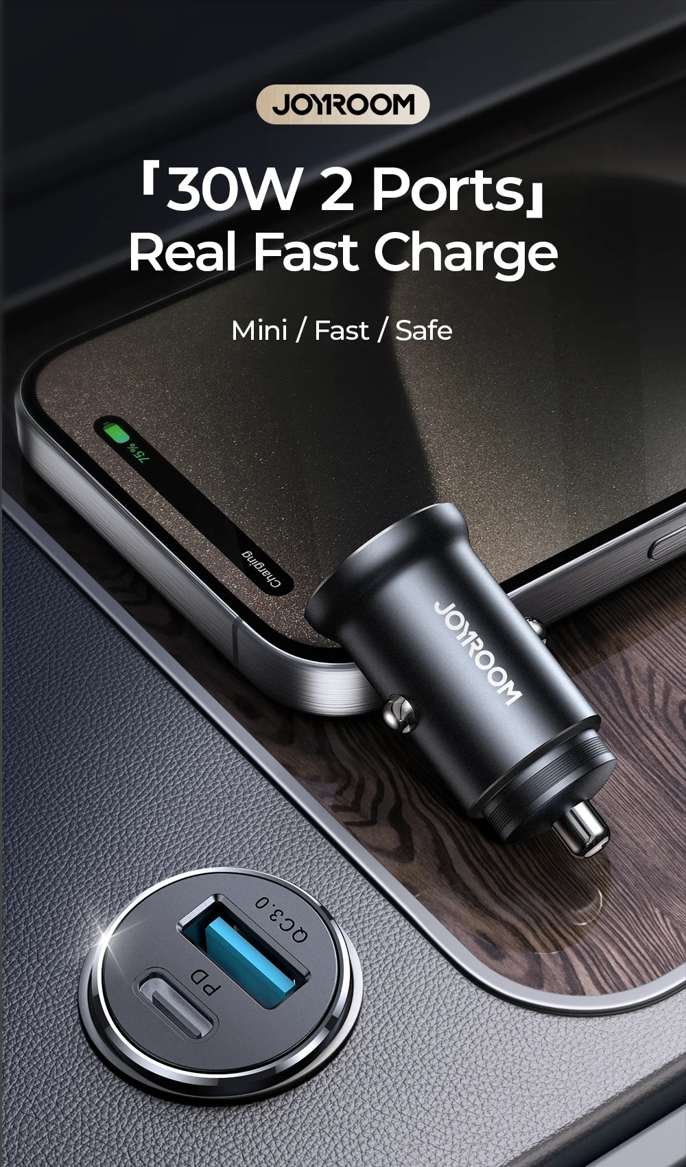 Joyroom 30W USB C Car Charger Adapter