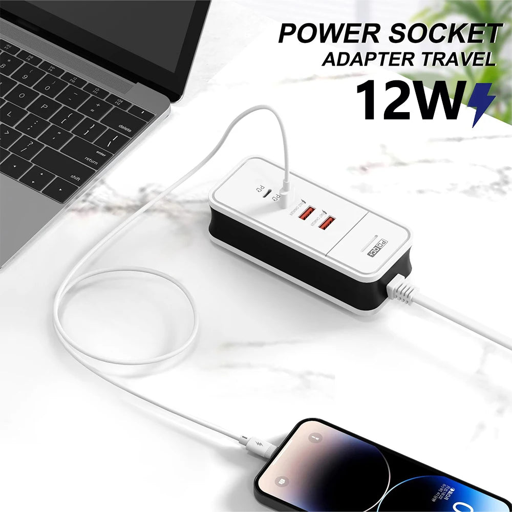 4 Port USB Charger QC 3.0 PD 12W