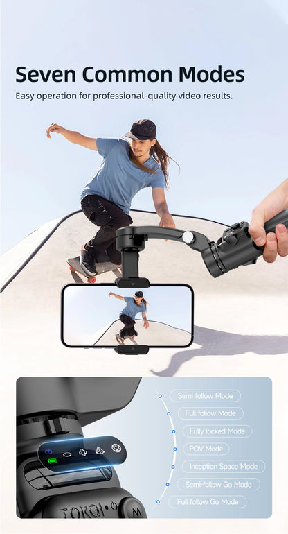 Handheld 3-Axis Gimbal Phone Holder Anti Shake