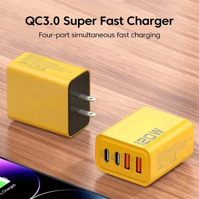 PD USB Type C Fast Charger 4Ports