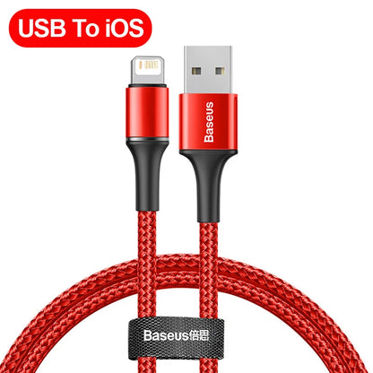 Baseus USB Cable for iPhone 6 7 8 Plus 11 12 13 Pro XS Max X XR 18W Lighting Fast Charging Charger USB Data Cable for iPad Cord - CONGATON