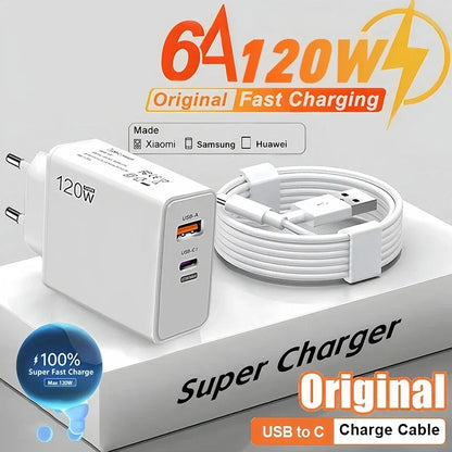 USB 120W Fast Charger Quick Charge