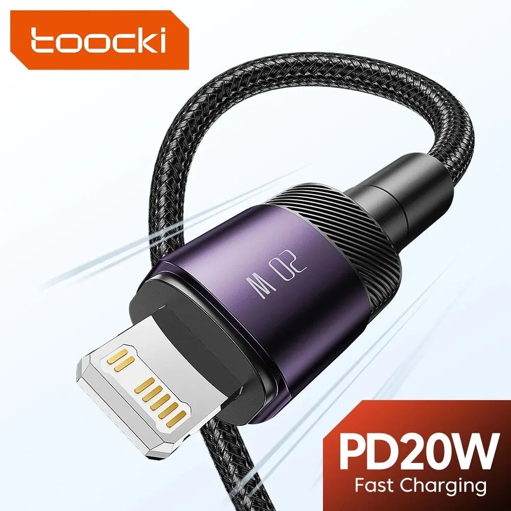 Toocki PD 20W USB C To Lightnin Cable For iPhone 15 14 13 12 11 Pro XS 8 Type C To Lightning Cable Data Wire Fast Charging Cable - CONGATON