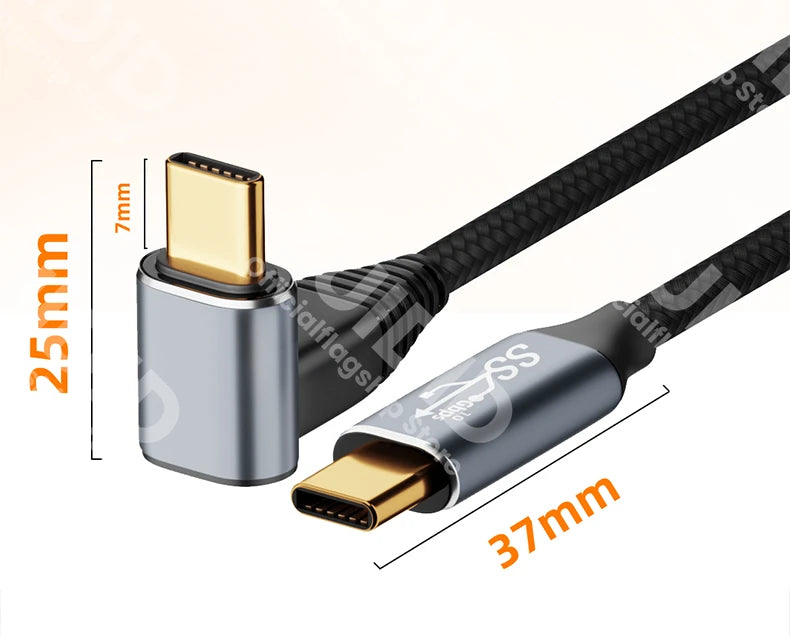 USB C to USB Type C 3.1 Gen2 10Gbps Thunderbolt 3 4K@60Hz Cable PD100W 5A Fast Charging Cable For MacBook Pro Steam Deck Samsung - CONGATON