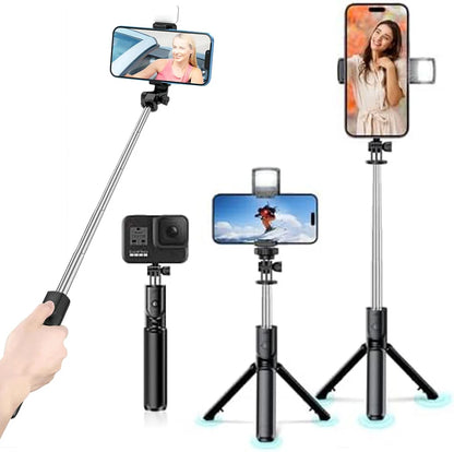 3In1 Bluetooth Wireless Selfie Tripod With Fill Light