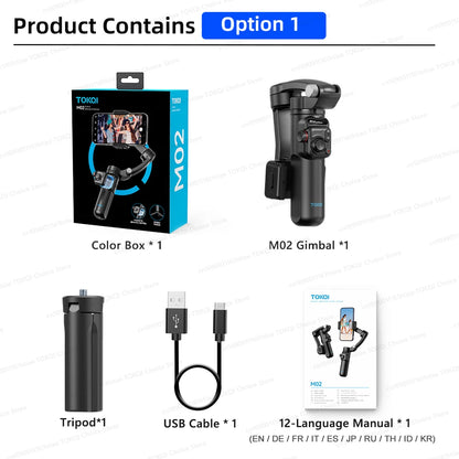 Handheld 3-Axis Gimbal Phone Holder Anti Shake