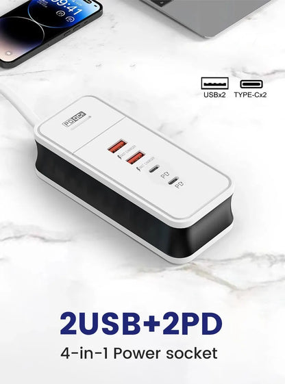 4 Port USB Charger QC 3.0 PD 12W