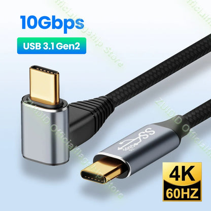 USB C to USB Type C 3.1 Gen2 10Gbps Thunderbolt 3 4K@60Hz Cable PD100W 5A Fast Charging Cable For MacBook Pro Steam Deck Samsung - CONGATON