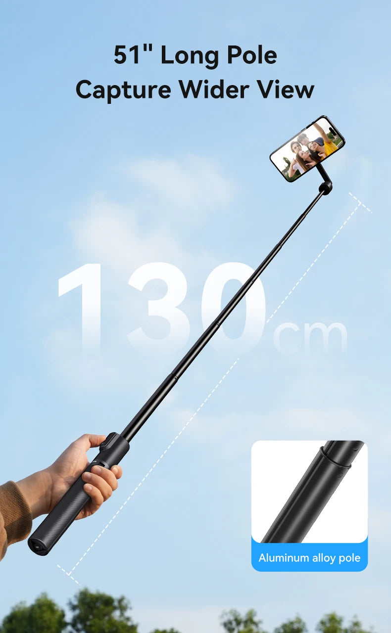 TELESIN Magnetic Selfie Stick Tripod with Remote