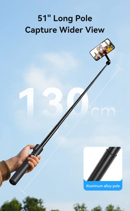 TELESIN Magnetic Selfie Stick Tripod with Remote