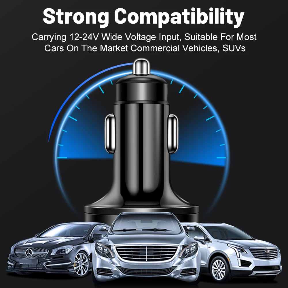 100W 6/8 Ports Car Charger Fast Charging