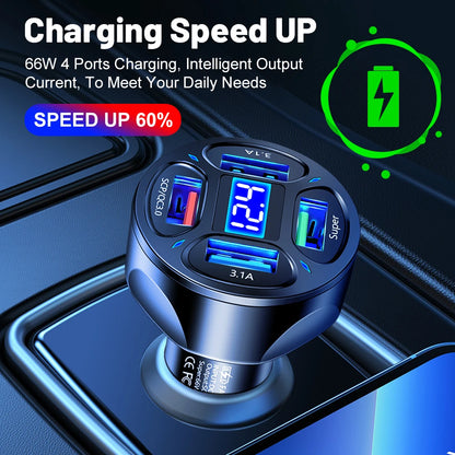 AIXXCO 3 Ports USB Car Charger