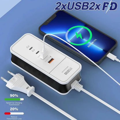 4 Port USB Charger QC 3.0 PD 12W