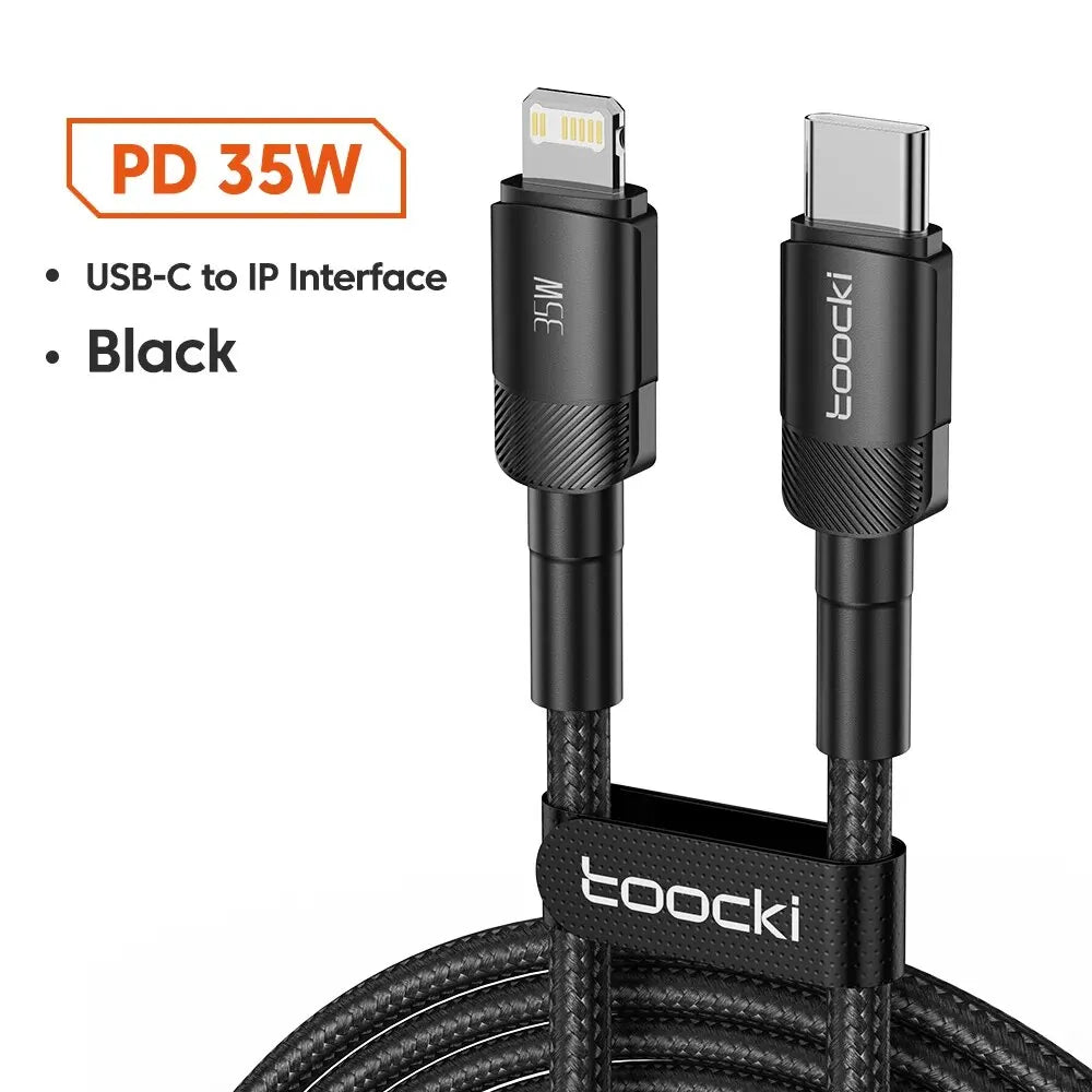 Toocki PD 20W USB C To Lightnin Cable For iPhone 15 14 13 12 11 Pro XS 8 Type C To Lightning Cable Data Wire Fast Charging Cable - CONGATON